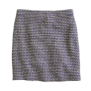 Postage stamp mini in navy tweed*